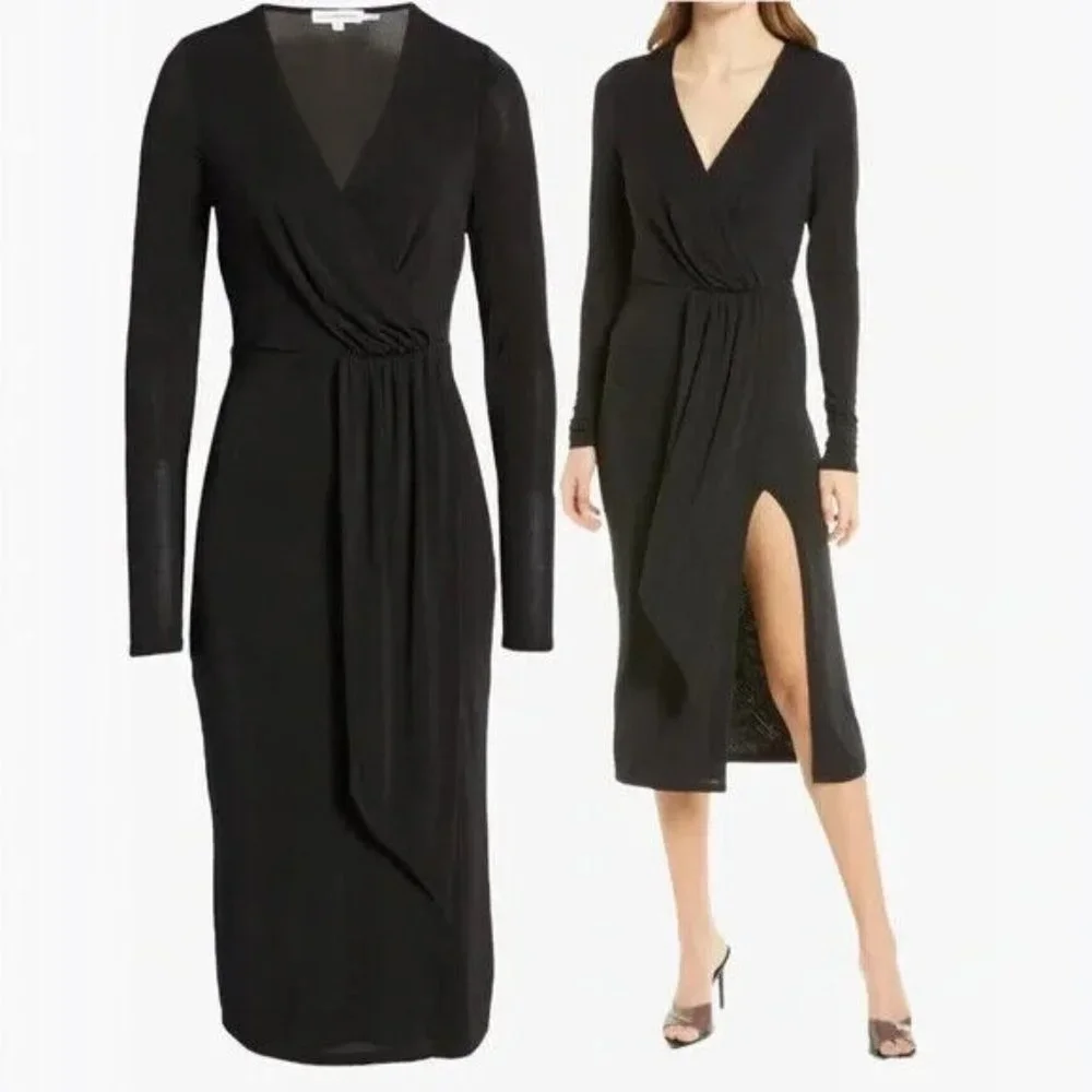 Good American Shimmer Wrap Dress Size 1 = Small NWT